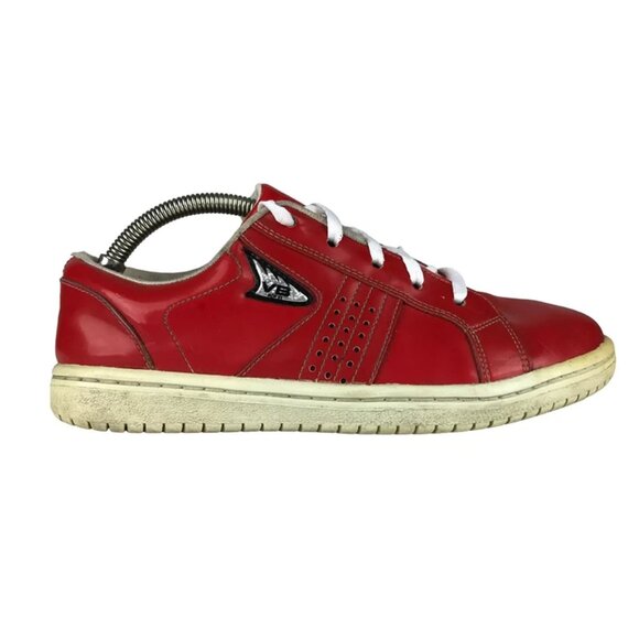 Vagabond Mens Red White Patent Leather Low Top Lace Up Sneaker‎ Shoes Size US 8 - Picture 1 of 10